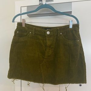 BDG corduroy green mini skirt